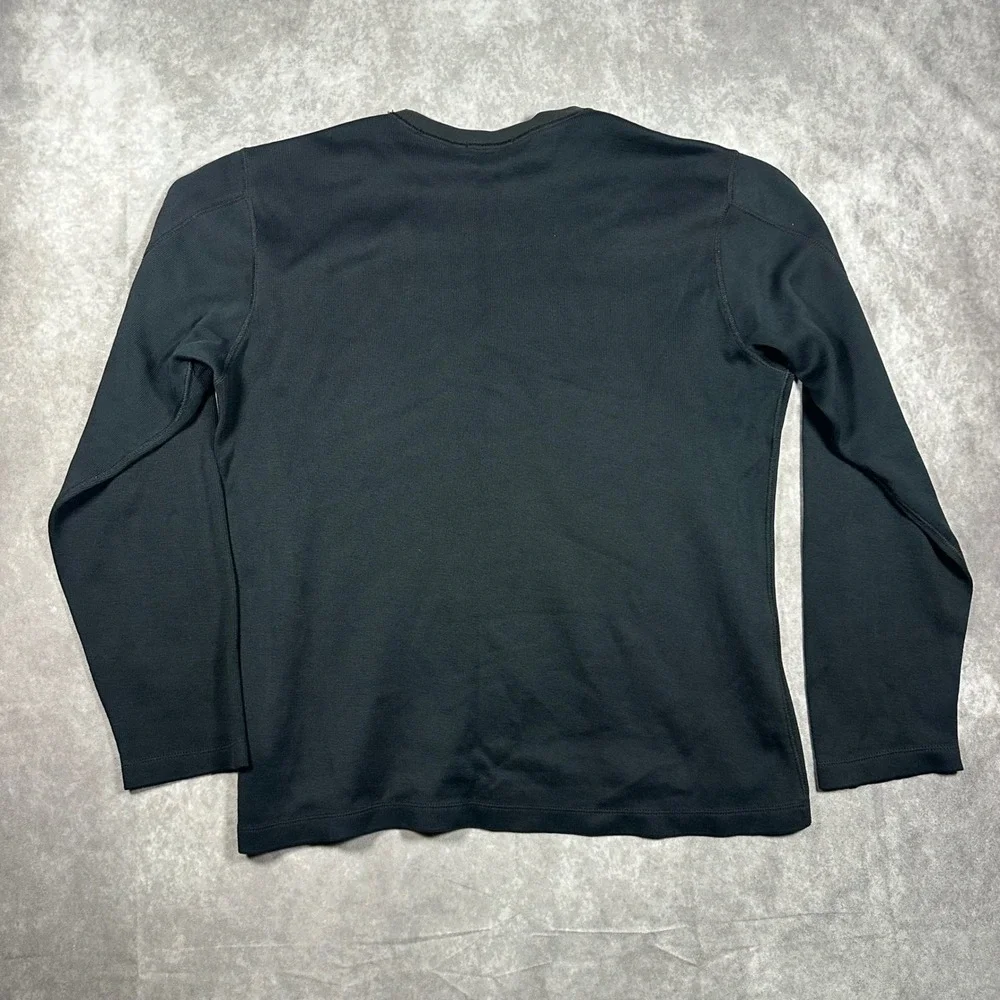 Banana Republic Mens XL Tall Black Long Sleeve Cotton Ribbed Crewneck Sweater